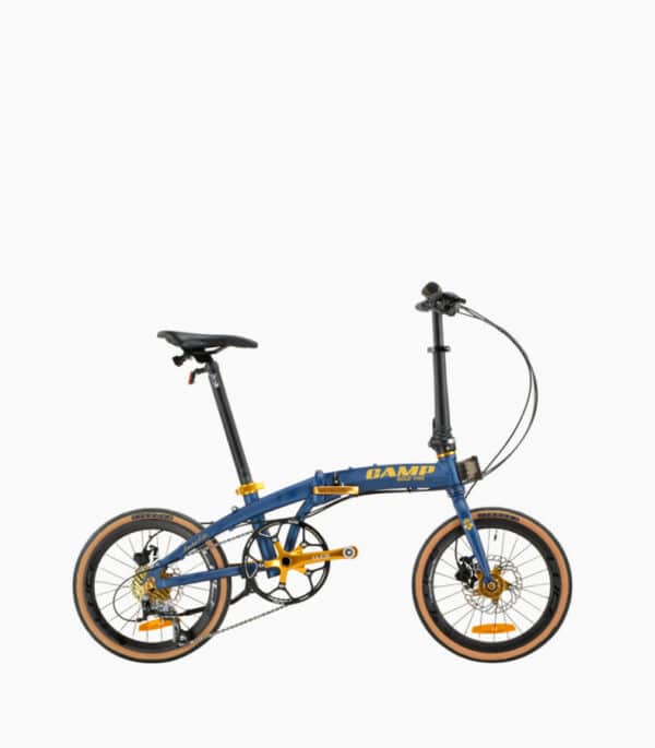 CAMP Gold Mini Foldable Bicycle - 9 Speed - Matt Blue