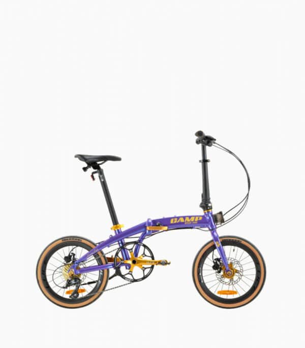 CAMP Gold Mini Foldable Bicycle - 9 Speed - Metallic Purple
