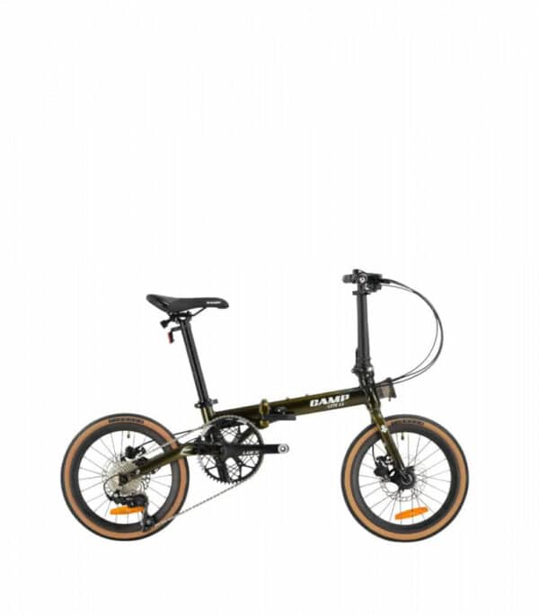 CAMP Lite 11 Foldable Bicycle - 11 Speed Shimano - Green / Orange