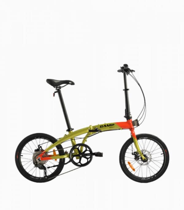 CAMP Speedo X Foldable Bicycle - 9 Speed - Olive / Orange