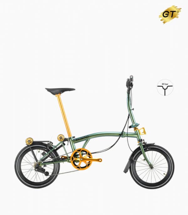 ROYALE GT 9 Speed M-Bar (Gold Edition) Foldable Bicycle - Aurora