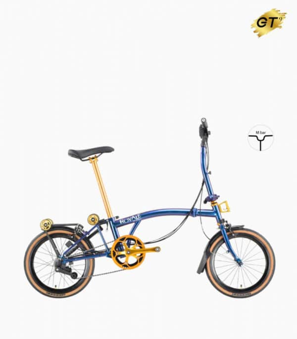 ROYALE GT 9 Speed M-Bar (Gold Edition) Foldable Bicycle - Milky Way