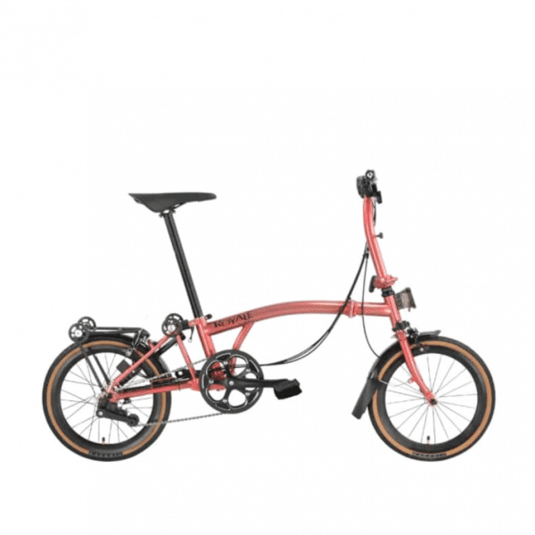 ROYALE GT 9 Speed T-Bar Foldable Bicycle - Champagne Pink