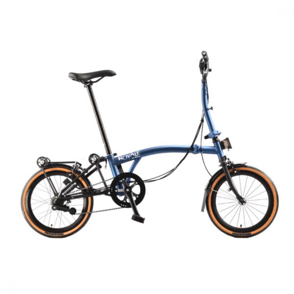 ROYALE GT 9 Speed T-Bar Foldable Bicycle - Navy Blue