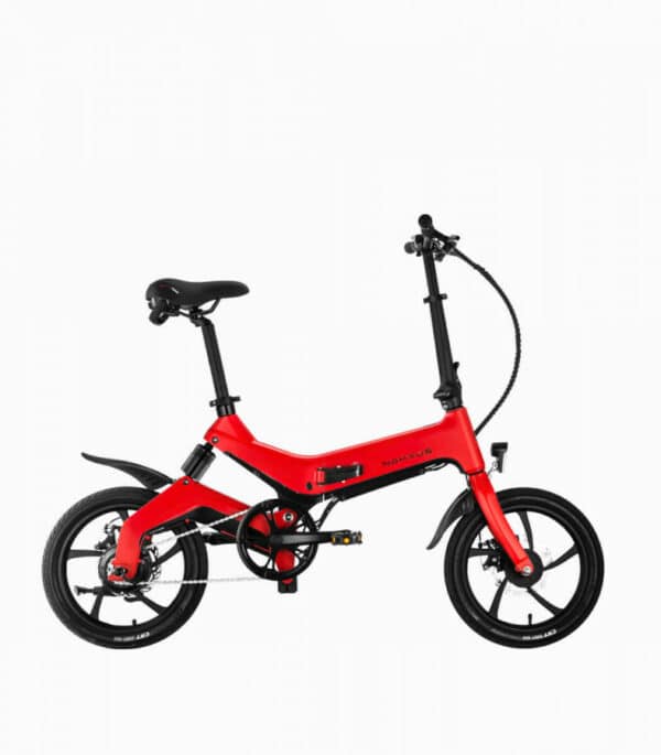 Nakxus NF1 Electric Bicycle with External Battery - Standard 8.7Ah (36V) - Red