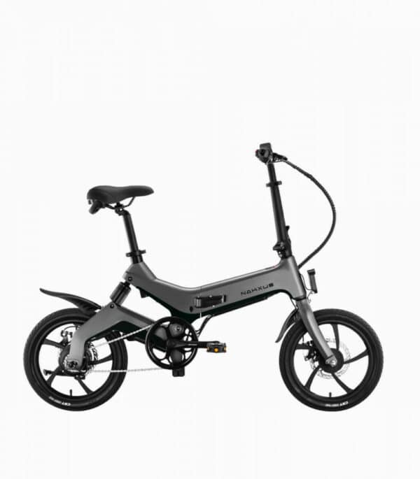 Nakxus NF1 Electric Bicycle with External Battery - Standard 8.7Ah (36V) - Silver/Black