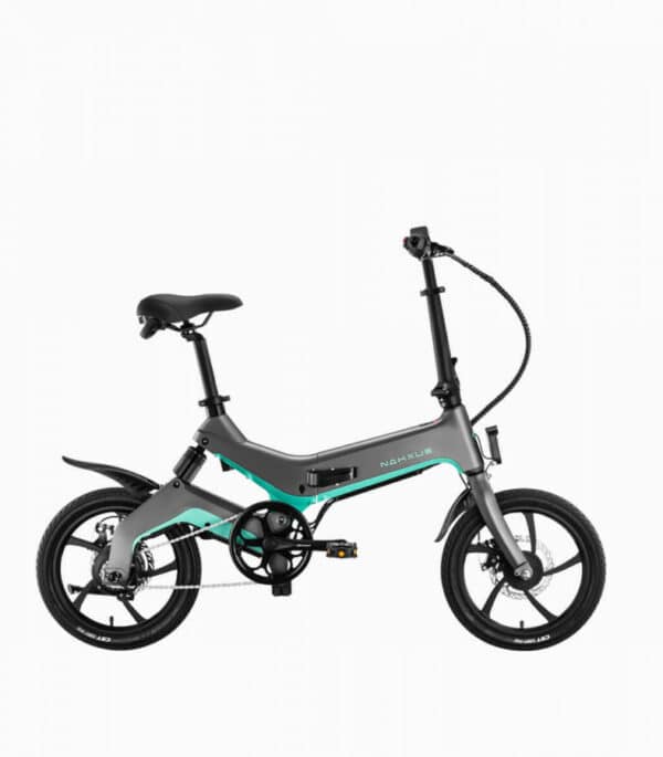Nakxus NF1 Electric Bicycle with External Battery - Standard 8.7Ah (36V) - Silver/Blue