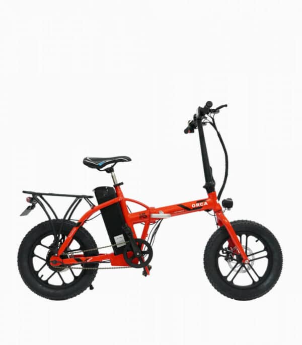 Kernel ORCA Electric Bicycle with External Battery - Samsung 17.5Ah (48V) - Red