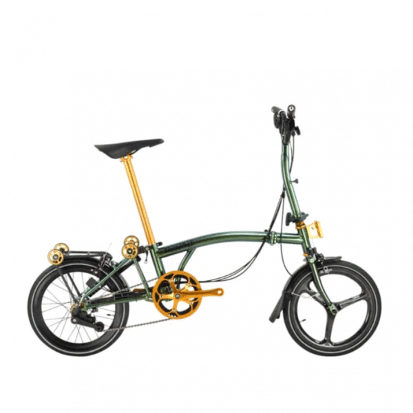 ROYALE GT 9 Speed M-Bar Carbon (Gold Edition) Foldable Bicycle - Aurora