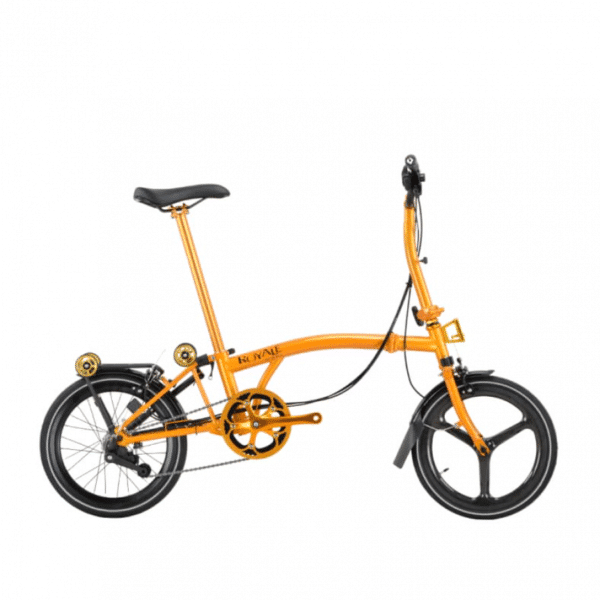 ROYALE GT 9 Speed M-Bar Carbon (Gold Edition) Foldable Bicycle - Caramel
