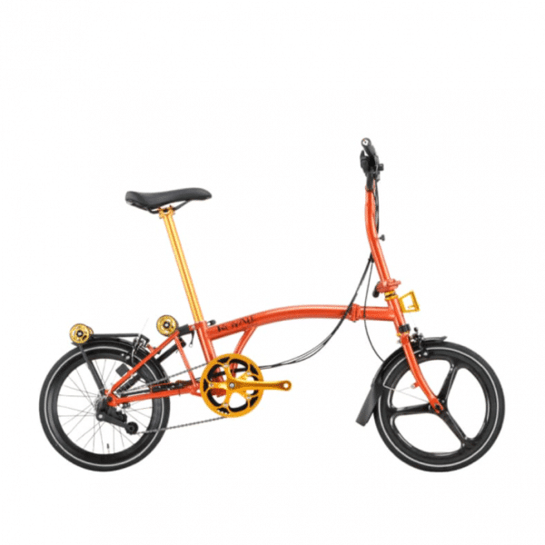 ROYALE GT 9 Speed M-Bar Carbon (Gold Edition) Foldable Bicycle - Sunset Orange