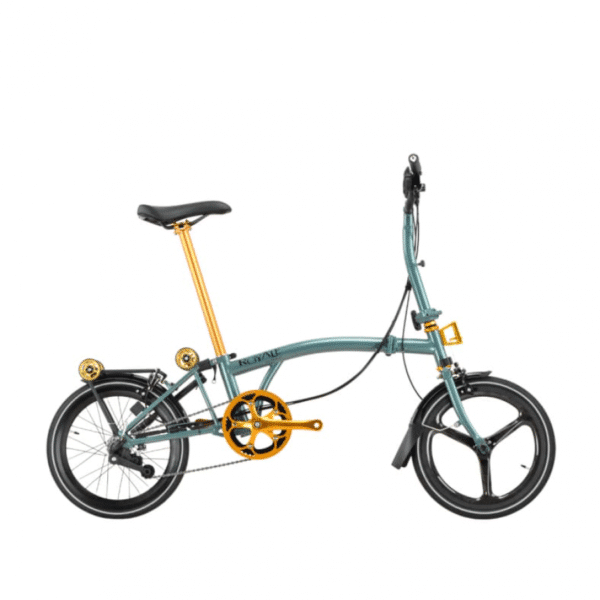 ROYALE GT 9 Speed M-Bar Carbon (Gold Edition) Foldable Bicycle - Viridian