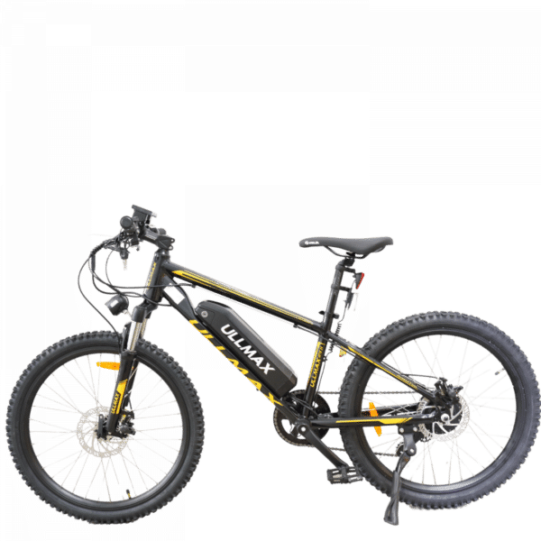 Ullmax MTB24 Electric Bicycle with External Battery - Standard 7.5Ah (48V) - Black/Yellow