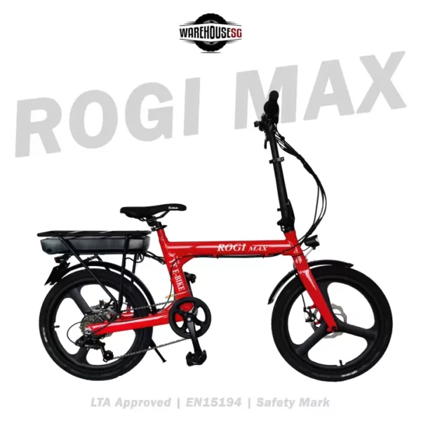 YY Scooter Rogi Max Electric Bicycle - Standard 14Ah (48V) - Red