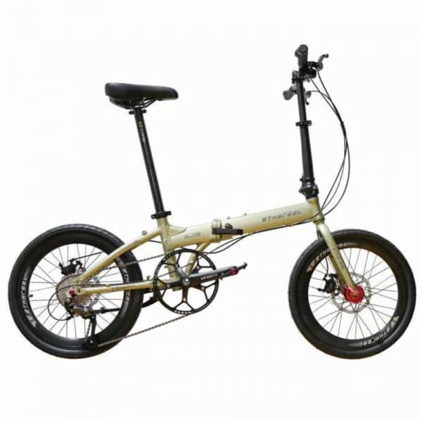 Ethereal Glide D9 Foldable Bicycle - 9 Speed - Matt Military Green