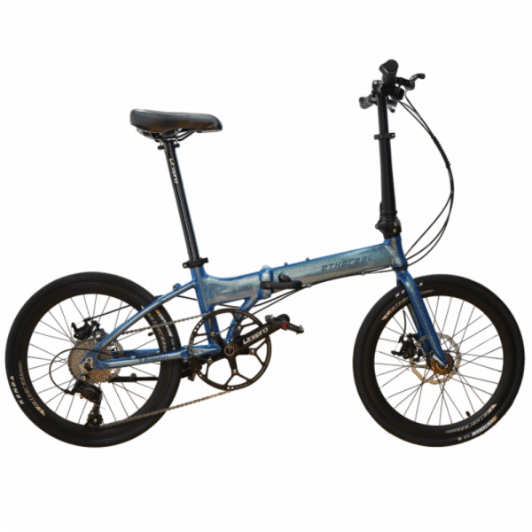 Ethereal Glide Pro Foldable Bicycle - 9 Speed - Galaxy Blue