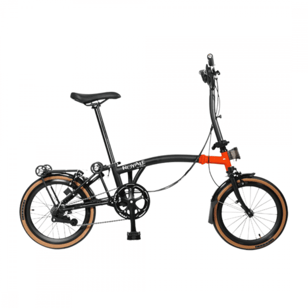 ROYALE GT 9 Speed T-Bar Foldable Bicycle - Black / Red