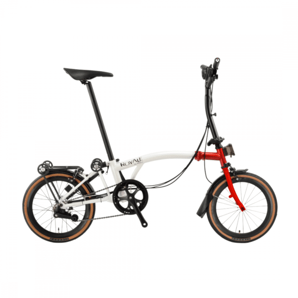 ROYALE GT 9 Speed M-Bar Foldable Bicycle - White / Red