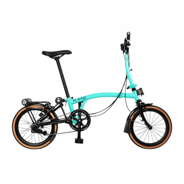 ROYALE GT 9 Speed T-Bar Foldable Bicycle - Tiffany Blue