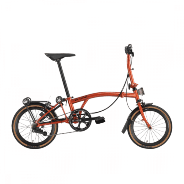 ROYALE GT 9 Speed T-Bar Foldable Bicycle - Fiery Orange