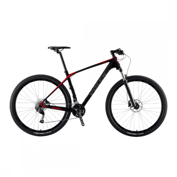 Volck Marl 2 Carbon Fiber Mountain Bike 17 Inch - 27 Speed - Black / Red
