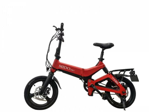 Mido Pro Electric Bicycle with External Battery - Standard 10.5Ah (36V) - Red